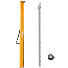 VEVOR Aluminum Grade Rod, 25-Feet/10ths 6 Sections Telescopic Measuring Rod,Double-Sided Scale 1/10ft Leveling Rod