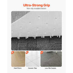 VEVOR Chair Mat, 36 x 48-inch Office Chair Mat for Carpeted Floors, Plastic Floor Protector Rug with Studded, Non-Slip