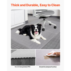 VEVOR Chair Mat, 60 x 46-inch Office Chair Mat for Low Pile Carpeted Floors, Clear Floor Protector Rug with Studded