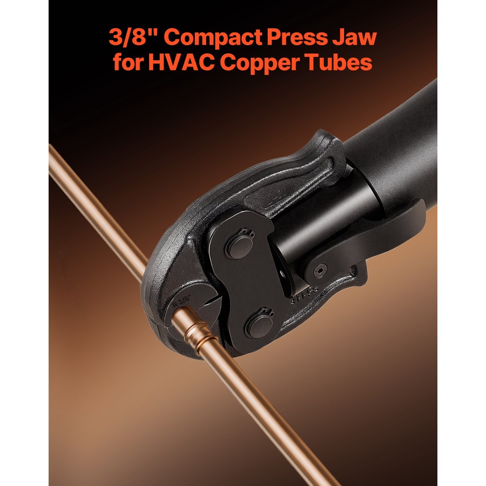 VEVOR 3/8" Press Jaw for Compact Series Press Tools, 52 HRC Hardened Steel Pressing Jaw for High Pressure HVAC/R