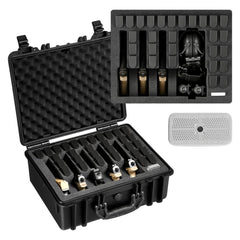 VEVOR Hard Pistol Case, Heavy Duty Hard Gun Case with XPE Foam Lining, Waterproof Pistol Storage Box with Customizable