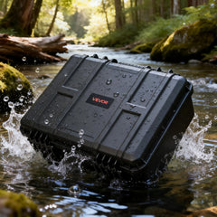 VEVOR Hard Pistol Case, Heavy Duty Hard Gun Case with XPE Foam Lining, Waterproof Pistol Storage Box with Customizable