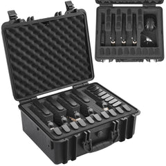 VEVOR Hard Pistol Cases with Pre-cut Lining, Waterproof & Dustproof Hard Gun Case for 5 Pistol, 18.9×16.3×8.5 in