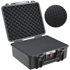 VEVOR Hard Pistol Cases with Pre-cut PU Foam, Waterproof & Dustproof Hard Gun Case for 6 Pistol, 19.3×17.1×8.3 in