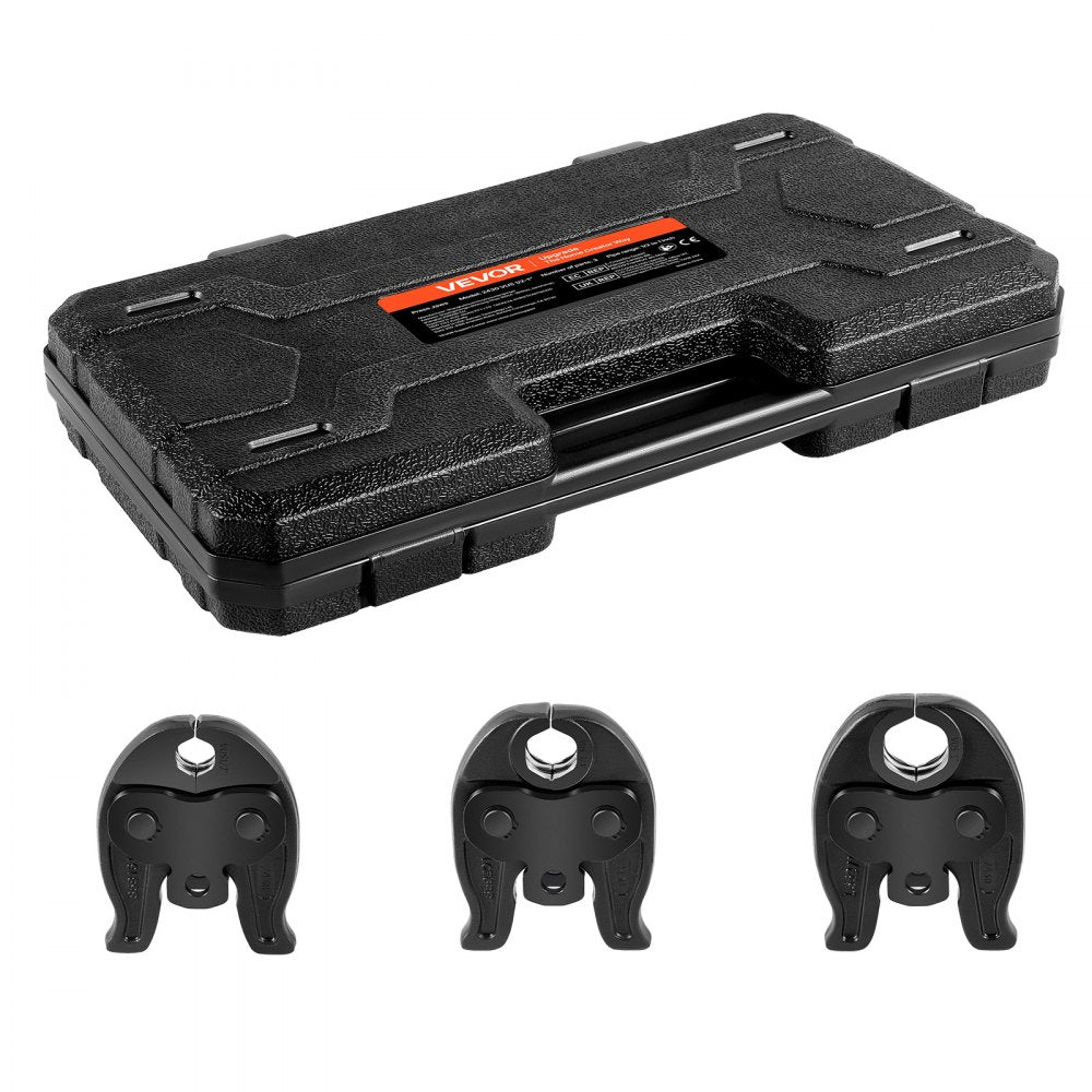 VEVOR VUS Press Jaws for 24KN Compact Series Press Tools, 3PCS Pressing Jaws 1/2", 3/4" & 1" - Compatible with ProPress