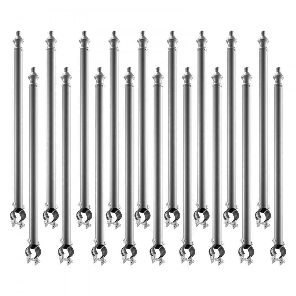 VEVOR Chain Link Fence Extensions, 18 Packs 27.4" Extension Height, Galvanized Post Extender for 1.3" to 1.5" Top of