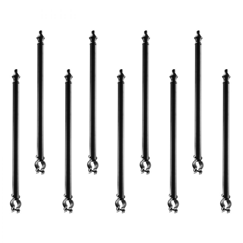 VEVOR Chain Link Fence Extensions, 9 Packs 27.4" Extension Height, Galvanized Post Extender for 1.3" to 1.5" Top of
