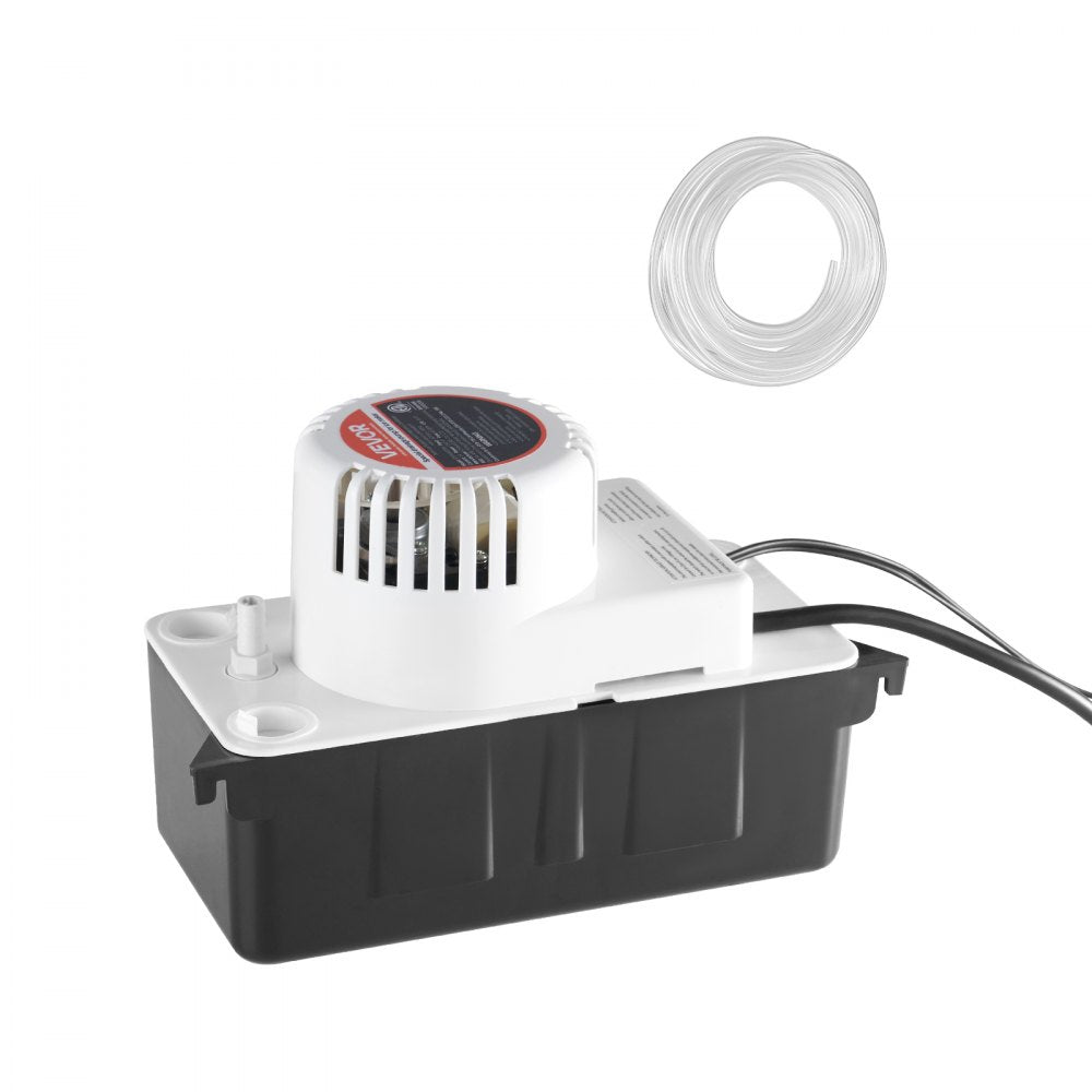 VEVOR Condensate Removal Pump, 1/50 HP, 65 GPH, 15 ft Lift, 1/2 Gal Tank Automatic AC Condensation Pump with Float