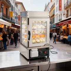 VEVOR 5-Tier Commercial Food Warmer Display, 1200W Food Display Warmer with LED Light, Adjustable Shelf & Stainless