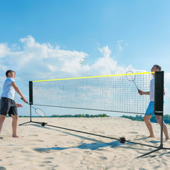 VEVOR Badminton Net, Height Adjustable Volleyball Net, 14ft Wide Foldable Pickleball Net, Portable Easy Setup Tennis