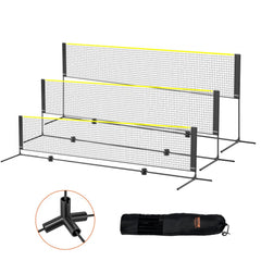 VEVOR Badminton Net, Height Adjustable Volleyball Net, 14ft Wide Foldable Pickleball Net, Portable Easy Setup Tennis