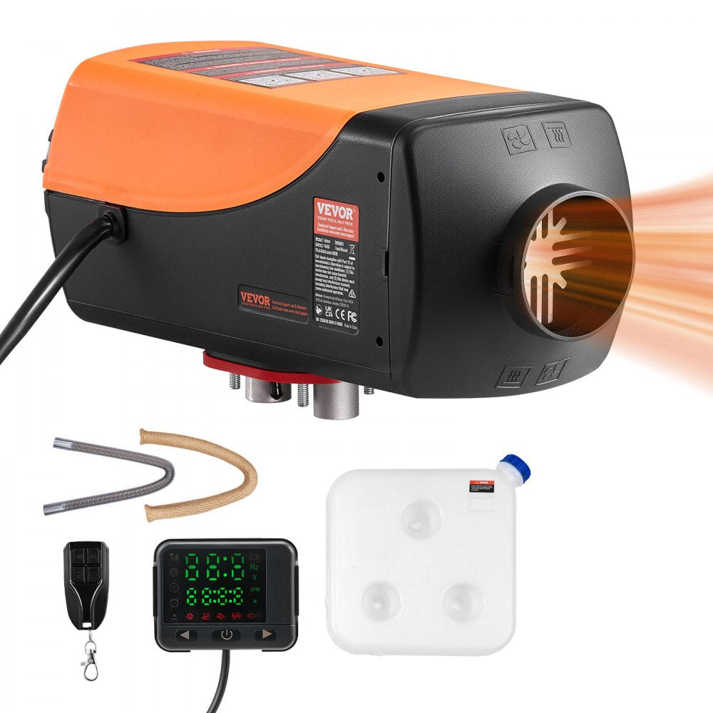 VEVOR Diesel Air Heater, 8 kW DC12-24V, Fast Heating Diesel Parking Heater with Remote Control and Color Digital