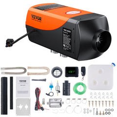 VEVOR Diesel Air Heater, 12V 2KW Diesel Heater with Remote Control and LCD Display, 10L Fuel Tank Diesel Parking