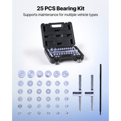 VEVOR Bearing Press Kit, 25 Pcs, Bearing Race and Seal Driver Set with Bushings & Wrenches, Bushing Driver Tool Set