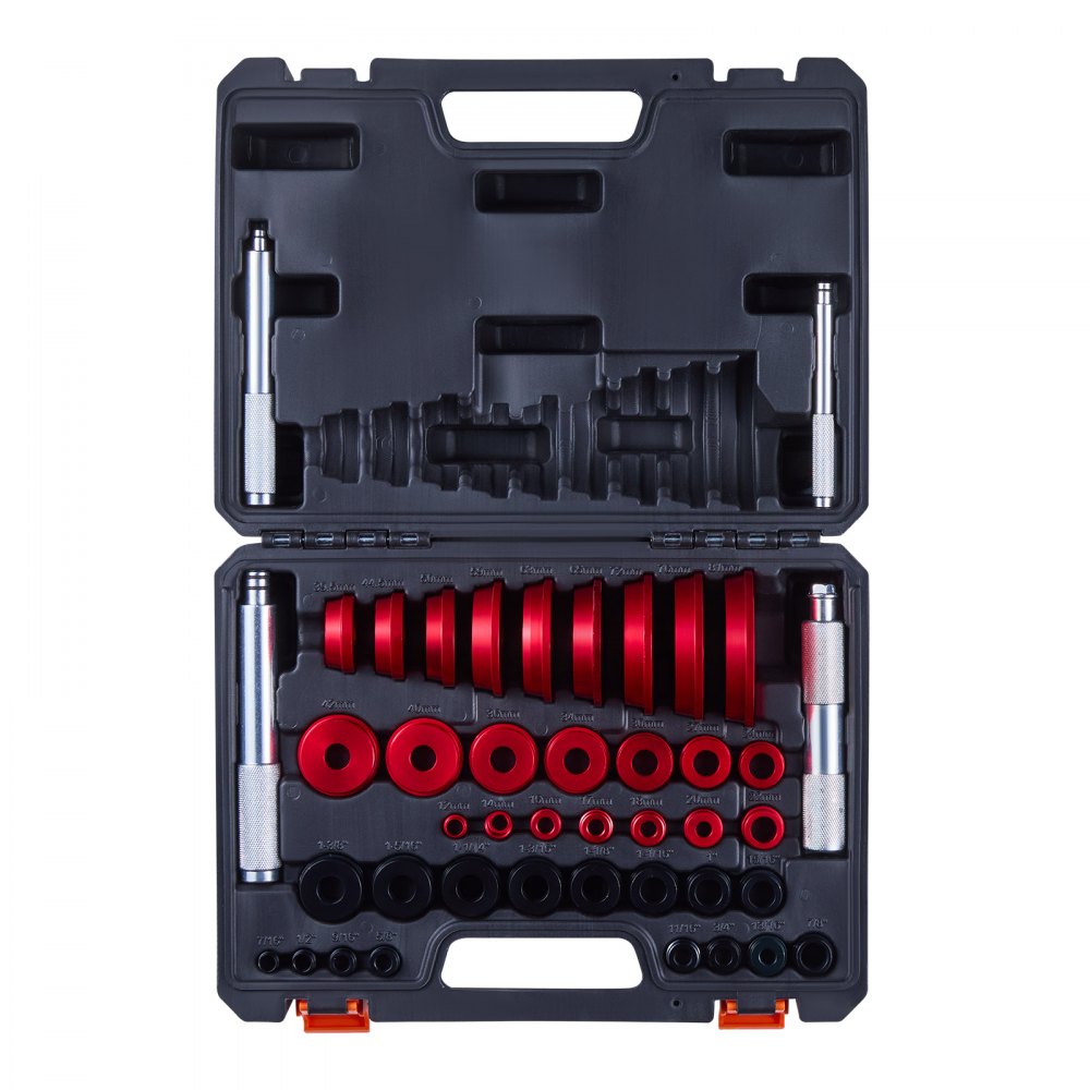 VEVOR Bearing Press Kit, 43 Pcs, Bearing Race and Seal Driver Set with 39 Bushings & Handle Shafts, Bushing Driver Tool