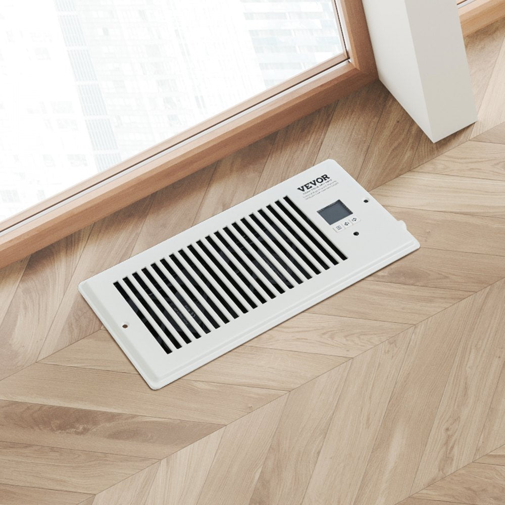 VEVOR Register Booster Fan, Quiet Vent Booster Fan Fits 4" x 10" Register Holes, with Remote Control and Thermostat