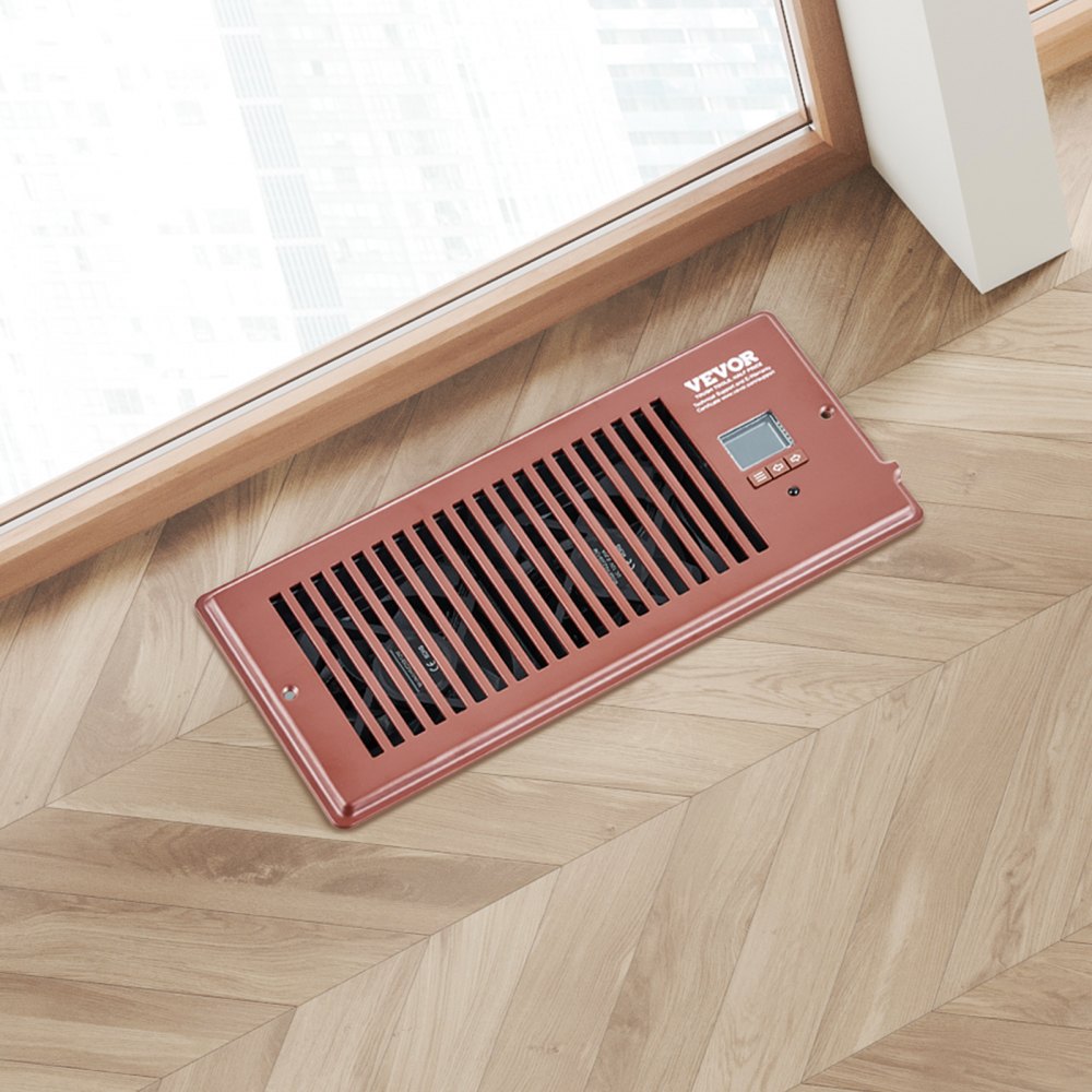VEVOR Register Booster Fan, Quiet Vent Booster Fan Fits 4" x 10" Register Holes, with Remote Control and Thermostat