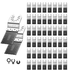 VEVOR 50PCS Bi-Metal Oscillating Saw Blades, Universal Quick Release Oscillating Multi Tool Blades, Multitool Tool