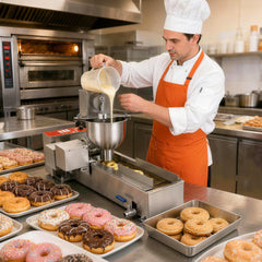 VEVOR Commercial Automatic Donuts Machine, Single Row Donuts Making Equipment, 90 pcs/hour Electric High Power Doughnut