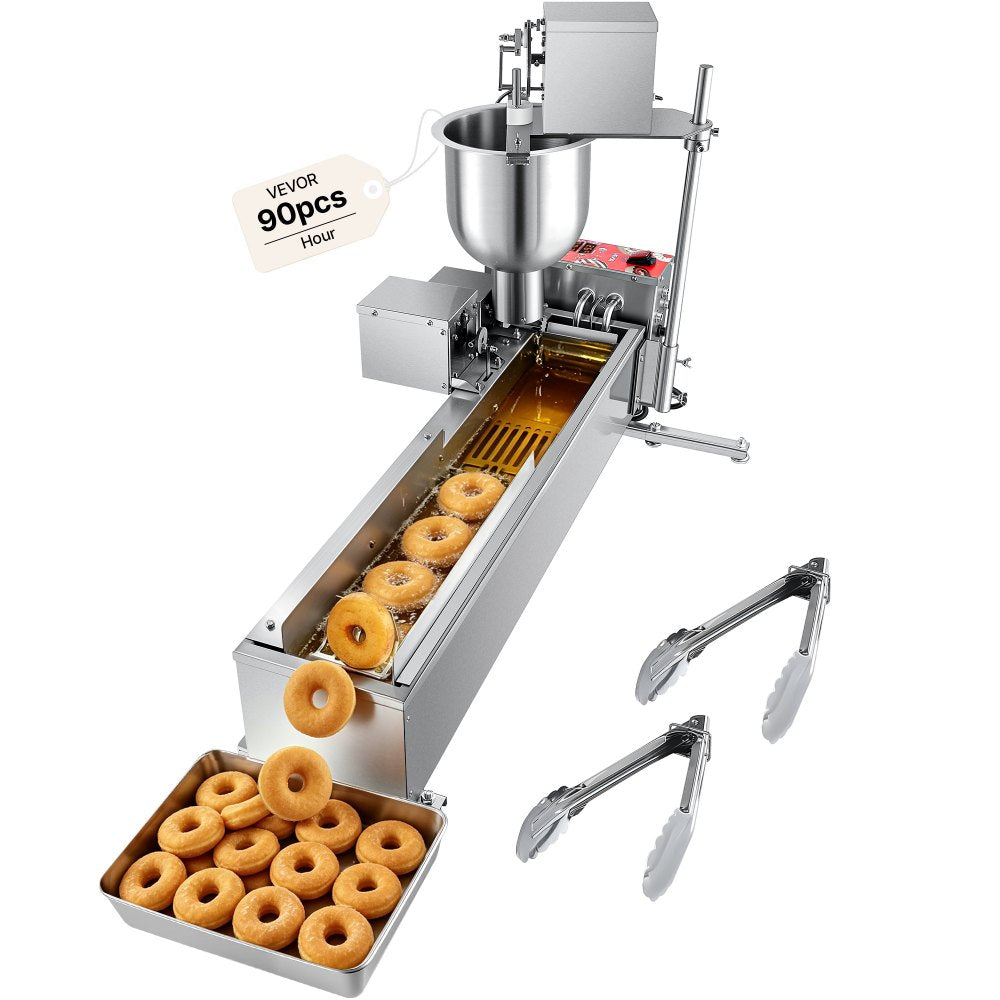 VEVOR Commercial Automatic Donuts Machine, Single Row Donuts Making Equipment, 90 pcs/hour Electric High Power Doughnut
