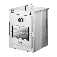 VEVOR Foldable Camping Oven, Stainless Steel Portable Camping Stove, with 3 Tier Grill, Handle and Thermometer, Use