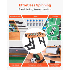 VEVOR Folding Foosball Table, 42 inch Standard Size Table, Indoor Full Size Foosball Tables for Home, Family, and Game
