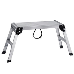 VEVOR Folding Work Platform, 330 lbs Load Capacity, Aluminum Drywall Stool Ladder, Heavy Duty Work Bench w/ Non-Slip