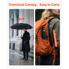 VEVOR Travel Umbrella, 42 in Portable Compact Umbrellas, Automatic Open-Close Umbrella, Lightweight & Durable with