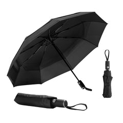 VEVOR Travel Umbrella, 42 in Portable Compact Umbrellas, Automatic Open-Close Umbrella, Lightweight & Durable with