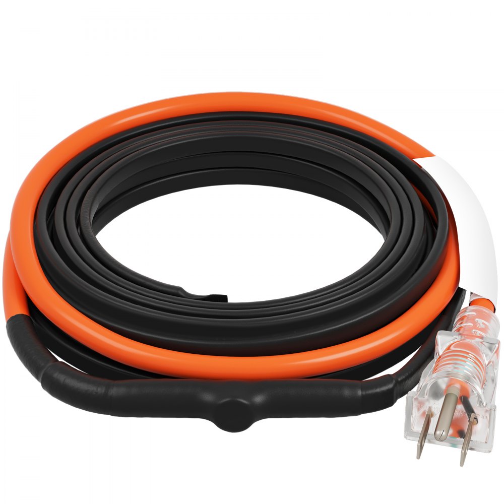 VEVOR Self-Regulating Pipe Heating Cable, 9FT 5W/FT Heat Tape for Pipes Freeze Protection, Water Pipe Heat Cable with