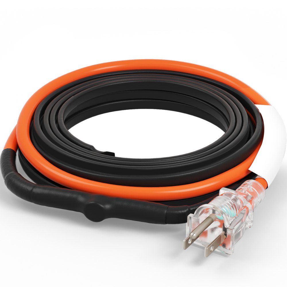VEVOR Self-Regulating Pipe Heating Cable, 9FT 5W/FT Heat Tape for Pipes Freeze Protection, Water Pipe Heat Cable with