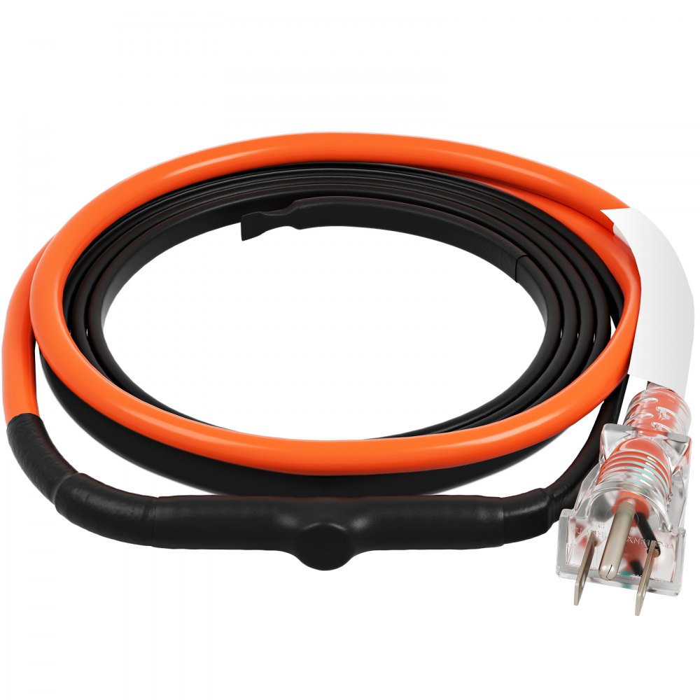 VEVOR Self-Regulating Pipe Heating Cable, 3FT 5W/FT Heat Tape for Pipes Freeze Protection, Water Pipe Heat Cable with