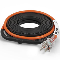 VEVOR Self-Regulating Pipe Heating Cable, 30-feet 5W/ft Heat Tape for Pipes Freeze Protection, Protects PVC Hose, Metal
