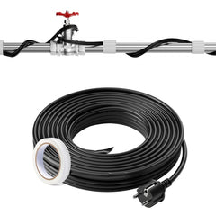 VEVOR Self-Regulating Pipe Heating Cable, 60-feet 5W/ft Heat Tape for Pipes Freeze Protection, Protects PVC Hose, Metal