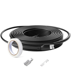 VEVOR Self-Regulating Pipe Heating Cable, 30FT 5W/FT Heat Tape for Pipes, Roof Snow Melting De-icing, Gutter and Pipe