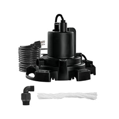 VEVOR Automatic Pool Cover Pump, 1/2 HP 1600 GPH, 120V Submersible Swimming Pool Cover Pump with 25 ft Power Cord, 25