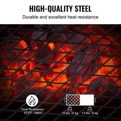 VEVOR Folding Campfire Grill, Heavy Duty Steel Mesh Grate, 22.4" Portable Camping Grates Over Fire Pit, Camp Fire