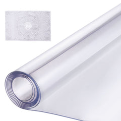 VEVOR Plastic Table Cover, 42 x 96 Inch 1.5 mm Thick Clear Table Protector, Rectangle PVC Desk Mat, Waterproof & Easy