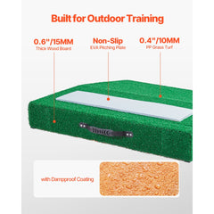VEVOR Pitching Mound, Portable Baseball Pitcher's Mound, 31 in Indoor Outdoor Pitching Practice and Training Equipment