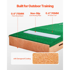 VEVOR Pitching Mound, Portable Baseball Pitcher's Mound, 85 in Indoor Outdoor Pitching Practice and Training Equipment