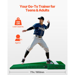 VEVOR Pitching Mound, Portable Baseball Pitcher's Mound, 77 in IIndoor Outdoor Pitching Practice and Training