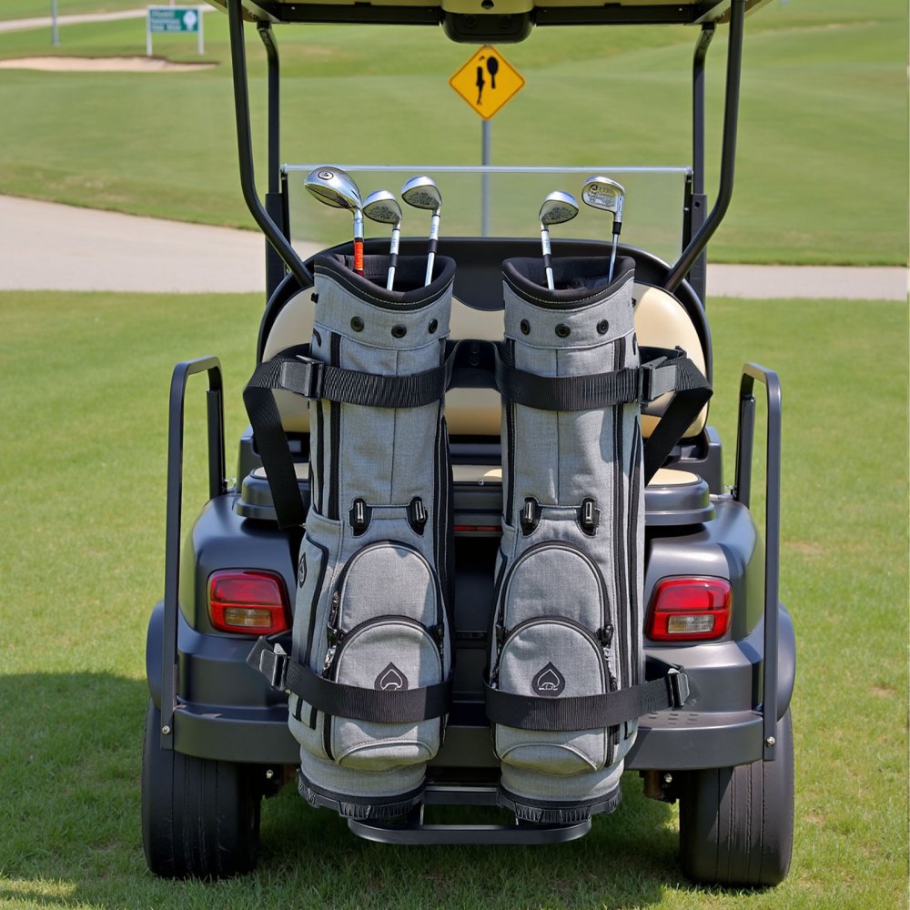 VEVOR Golf Cart Rear Seat Bag Holder, 27.1 x 15.6 x 29.7 inch, Compatible with Most Golf Carts with Rear Seat Grab Bar
