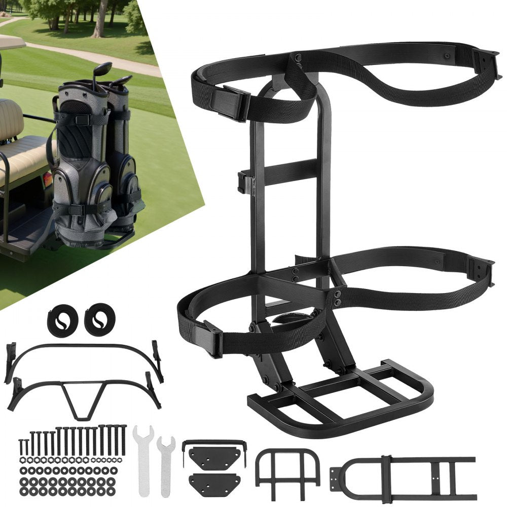 VEVOR Golf Cart Rear Seat Bag Holder, 27.1 x 15.6 x 29.7 inch, Compatible with Most Golf Carts with Rear Seat Grab Bar