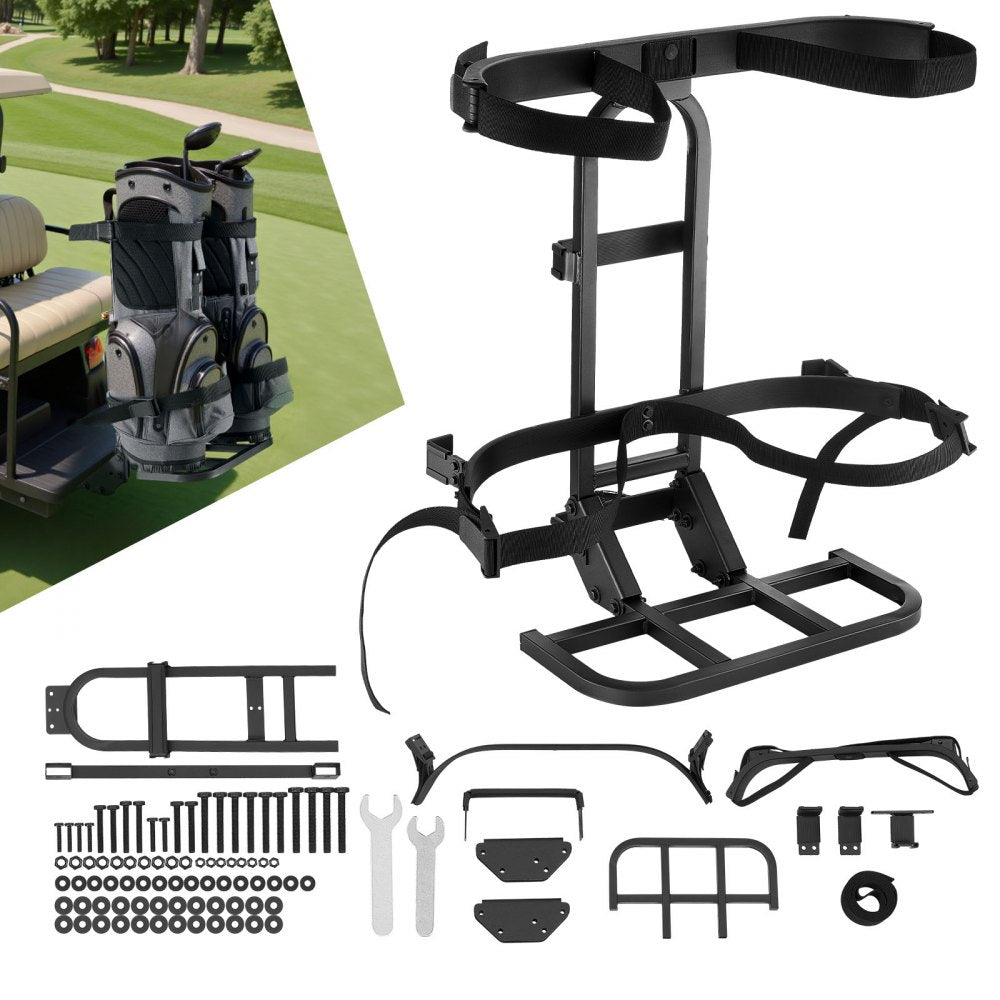 VEVOR Golf Cart Rear Seat Bag Holder, 27.8 x 16.1 x 30.9 inch, Compatible with Most Golf Carts with Rear Seat Grab Bar