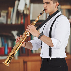 VEVOR Straight Soprano Saxophone, B Flat, Brass Saxophone Beginner Kit with Carrying Case, Mouthpiece, Cleaning Cloth