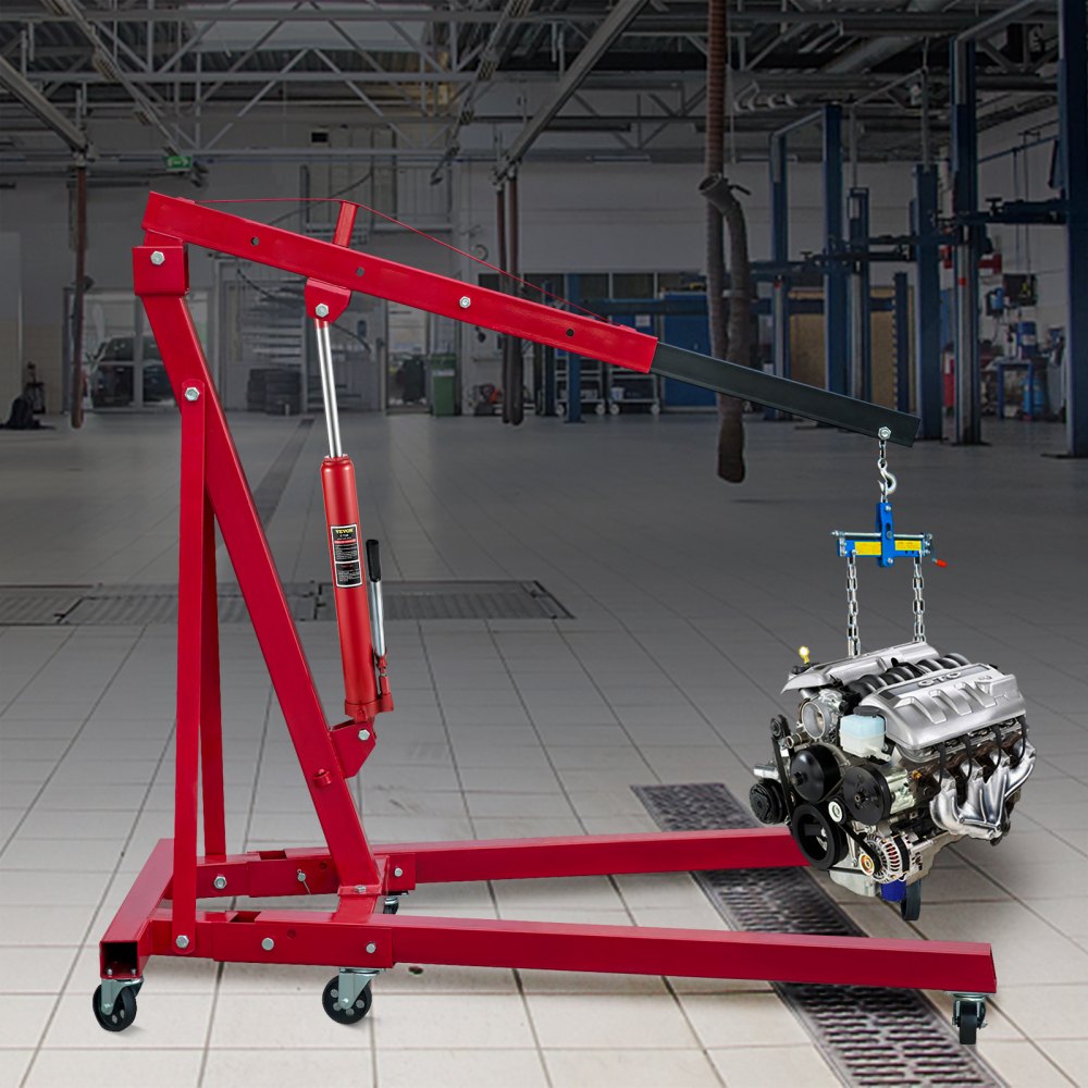VEVOR Hydraulic Long Ram Jack, 3 Tons/6600 lbs Capacity, with Single Piston Pump and Clevis Base, Manual Cherry Picker