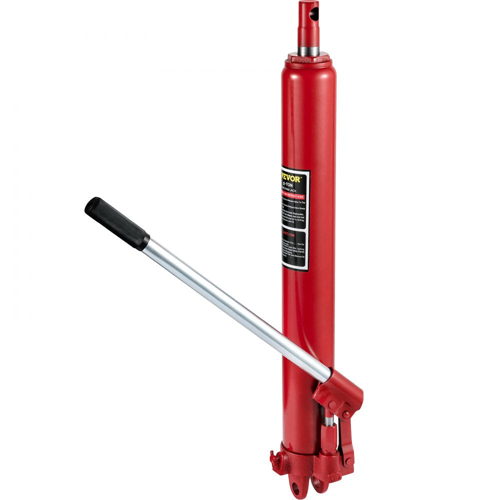 VEVOR Hydraulic Long Ram Jack, 8 Tons/17363 lbs Capacity, with Single Piston Pump and Clevis Base, Manual Cherry Picker