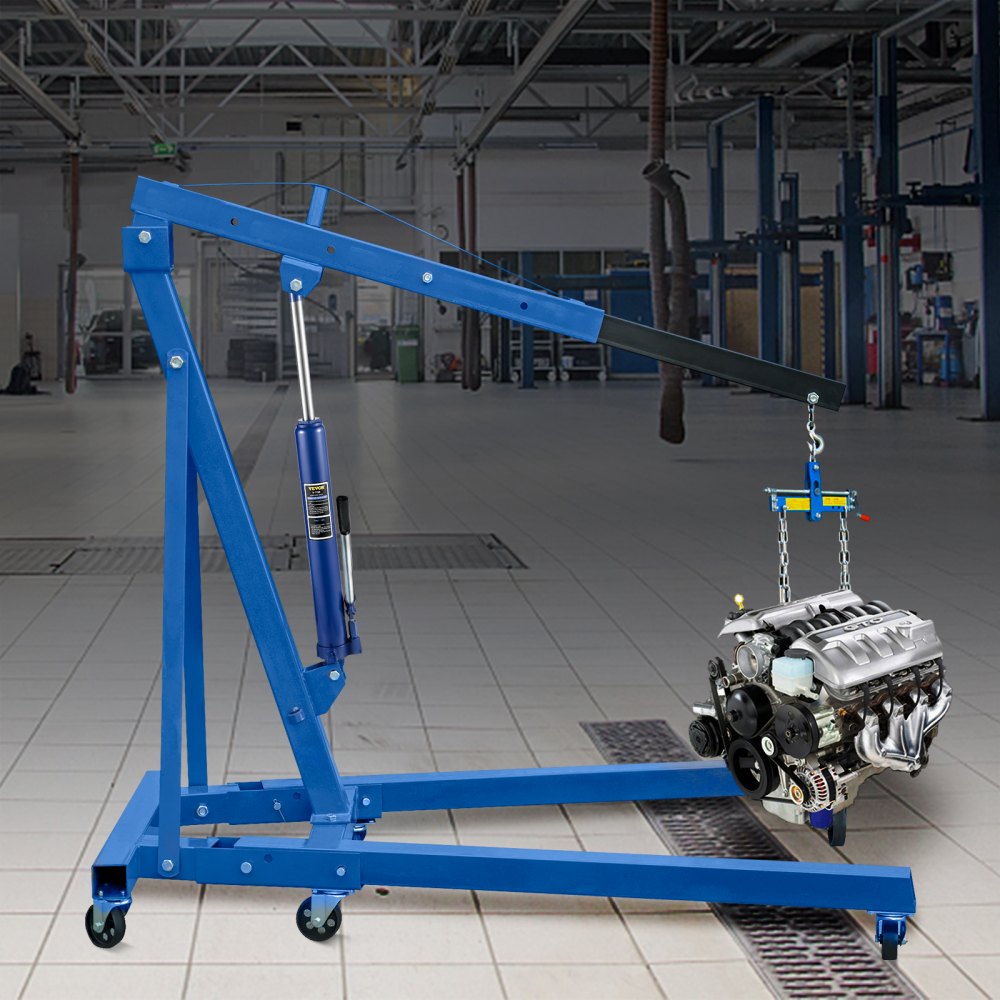 VEVOR Hydraulic Long Ram Jack, 8 Tons/17363 lbs Capacity, with Single Piston Pump and Clevis Base, Manual Cherry Picker