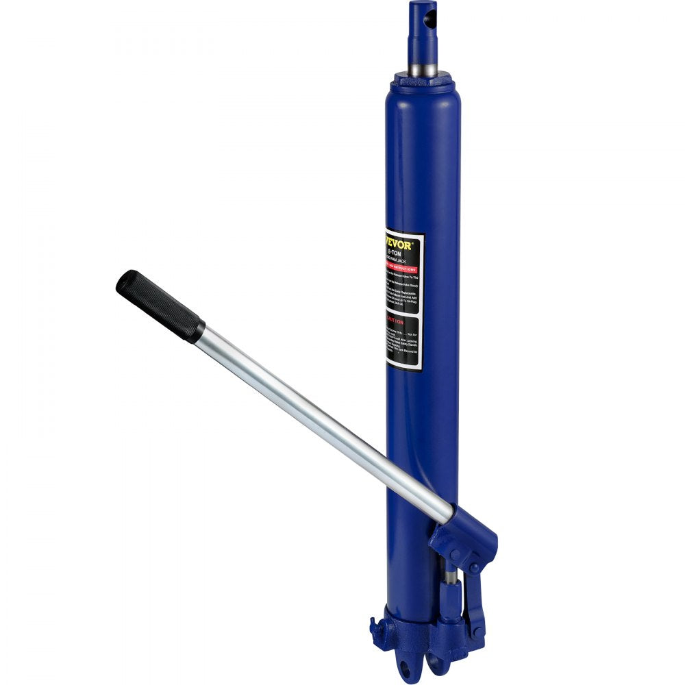 VEVOR Hydraulic Long Ram Jack, 8 Tons/17363 lbs Capacity, with Single Piston Pump and Clevis Base, Manual Cherry Picker