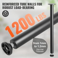 VEVOR 30 Inch Adjustable Desk Legs, Reinforced Steel Office Table Furniture legs Set of 4 for DIY, 1200 lbs Load